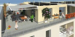 Terrasse côté rue